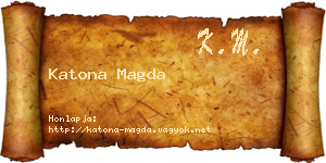 Katona Magda névjegykártya
